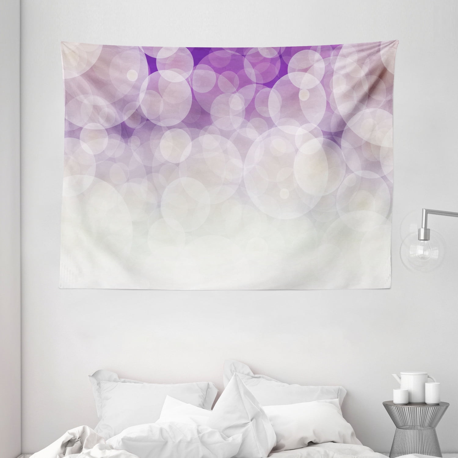 Abstract Tapestry, Hazy Circles Background Blurry Digital Gradient ...