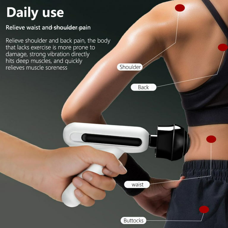 Mini Massage Gun Handheld Deep Tissue Percussion Muscle Massager Portable  Quiet USB-C Rechargeable Massager for Neck Back Shoulder Feet Muscle