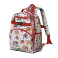 thumbnail image 2 of Bohemian Floral Elephant Backpack Baby Elephant and Mandala Pattern Bookbag for Students with Abstract Ethnic Hand-Drawn Design, 2 of 6