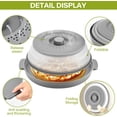 thumbnail image 5 of Microwave Splatter Cover for Food with Anti-scald Base Mat,Large Plastic & Silicone Vented Avoid Scalding Collapsible Guard Lid, Plate Holder & Kitchen Colander for Meal Prep-10.7 Inch (gray), 5 of 15