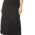 thumbnail image 5 of White Mark Women's Square Neck Short Sleeve Tiered Maxi Dress, 5 of 6