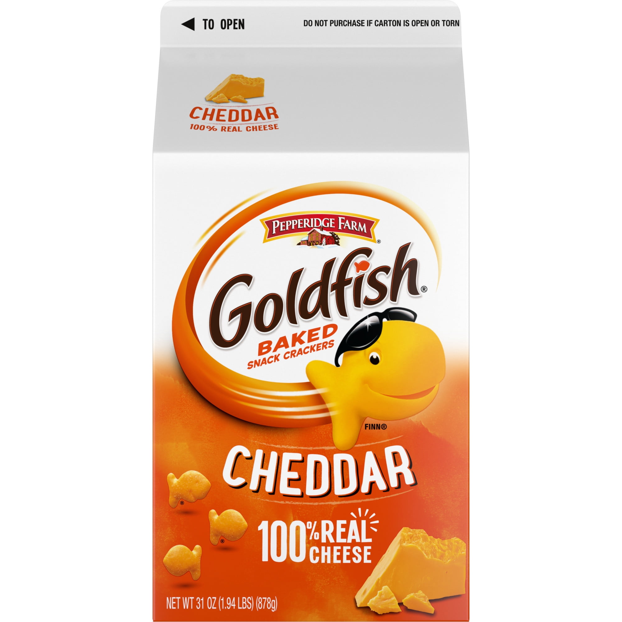 Pepperidge Farm Goldfish Crackers, Cheddar, 30-oz. Carton