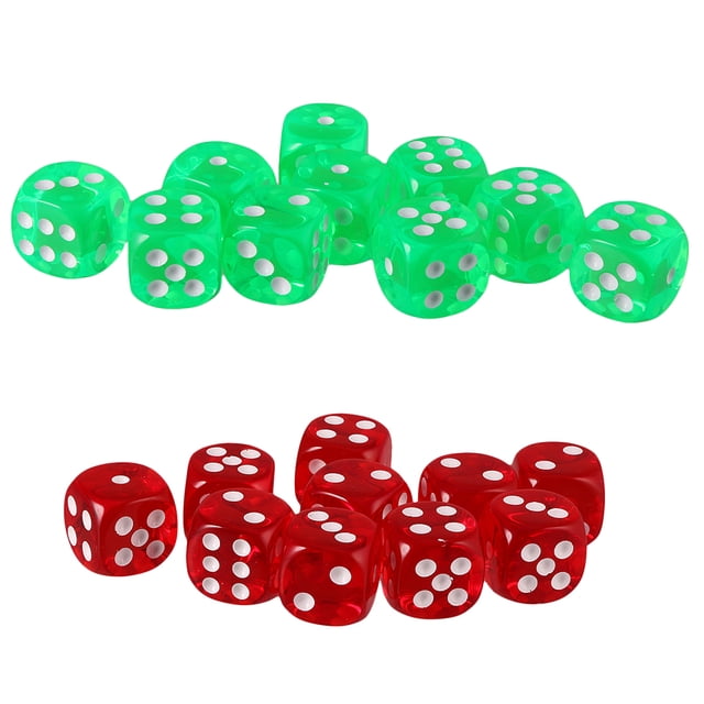 Paquete de 20 dados de dados de 6 Dados de esquina forma forma 16 mm de de aprendizaje de matemáticas y más CUTICAT Juguetes de juego de mesa