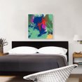 thumbnail image 2 of ARTCANVAS Teal Blue Red Purple Modern Canvas Art Print - Size: 26" x 26" (1.50" Deep), 2 of 9