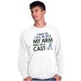 thumbnail image 4 of Funny Fishing Cast Pun Fisher Humor Men's Big & Tall Long Sleeve Graphic Tee Brisco Brands 2X, 4 of 5
