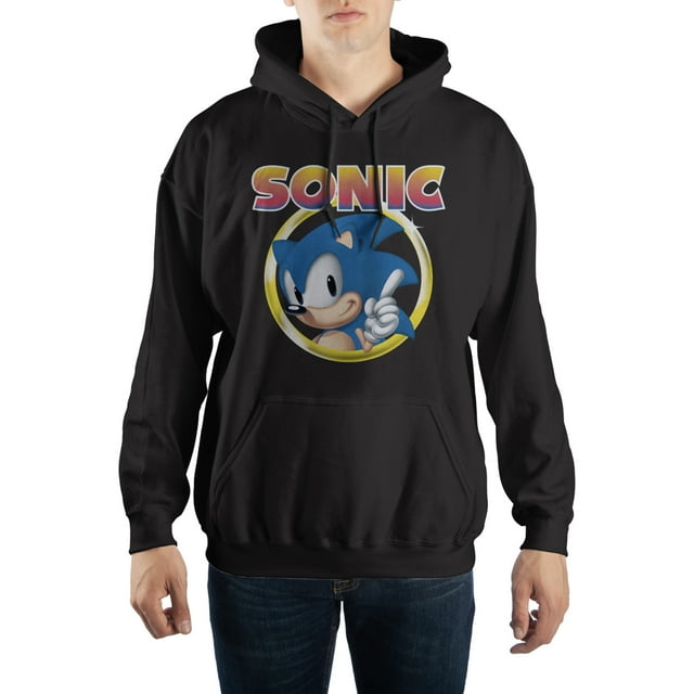 Sega Sonic The Hedgehog Logo Mens Hoodie Sweater
