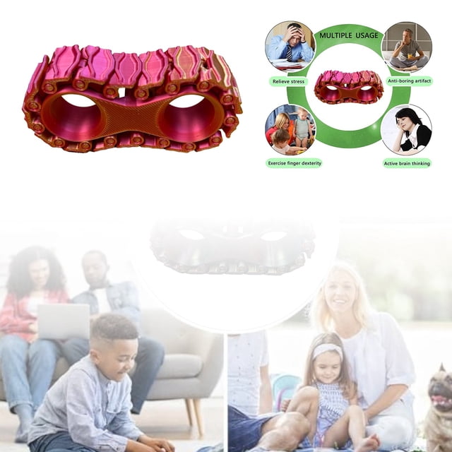 Tank Track Finger 3D Printed Stress Tank Track Model Toy For Stress And Anxiety Fun Toy Unisex Finger Track Toy