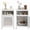 White, variant on GOCAPTAIN 2-Pack Metal Nightstand with Locking Cabinet, Stainless Steel Side Table, Open Shelf Storage Locker for Dorm Office Living Room Bedside, White