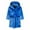 Blue, variant on CHGBMOK Girls Robes Flannel Kids Bathrobe Plush Toddle Robe Hooded Sleepwear with Belt