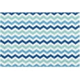 thumbnail image 4 of Dreamtimes Blue Mint Chevron Bathroom Rug Set 2PCS Ultra Soft Bath Rugs, Non Slip Absorbent Shaggy Bath Mat Set with U-Shaped Toilet Mat (16" x 24" & 20" x 24"), 4 of 6