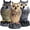 Colonial, variant on Owl Decoys to Scare Birds Away Plastic Owls Statue for Garden & Outdoors, 3 Pack