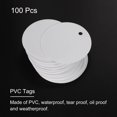 thumbnail image 2 of Unique Bargains 100pcs Waterproof Shipping Tags, PVC Metal Eyelet Durable Label Tear Resistant Blank Tag White, 2 of 6
