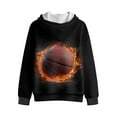thumbnail image 2 of Chririnla Flame Basketball Hooded Pullover for Kids and Youth - boy Fuzzy Hoodies Soft Fuzzy Sweatshirt with Pockets for Daily Wear and Gym, 2 of 7