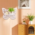 thumbnail image 2 of 13.8x11x4.3 Inch Butterfly Floating Shelves White Butterfly Wall Mounted Shelve Butterfly Shape Storage Rack Butterfly Nursery Wall Deor Floating Shelf for Living Room Home Laundry Room Decor, 2 of 6