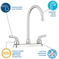 thumbnail image 3 of Pacific Bay Lynden Kitchen Faucet Modern High Arc Sink Faucet, Brushed Satin Nickel, 3 of 7