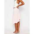 thumbnail image 6 of LMLYSoH Women's Flowy Midi Skirts Fashionable Casual Hardware Decor Elastic Waist Asymmetrical Hem Skirt, 6 of 8