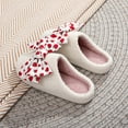thumbnail image 6 of Bow House Slippers for Women Ladies Bowknot Comfy Fuzzy Bedroom Slippers Bride Wedding Indoor Outdoor Memory Foam Shoes, 6 of 9