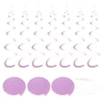 thumbnail image 1 of Uxcell 30Pcs Espirales Colgantes de Fiesta Rosa Láser con Gancho y Tira de Etiqueta, 1 of 6