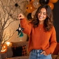 thumbnail image 4 of XIA0LE Halloween Small Witch Decor Halloween Tree Decoration Hanging Witch Doll Broomstick With Bells Ornaments For Porch, Party Decor (Green), 4 of 7