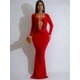 thumbnail image 2 of Vestido elegante de estilo bohemio para mujer, vestido playero de otoño-verano 2024, estilo vintage, de manga larga, con escote en V y cintura alta, 2 of 5