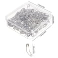thumbnail image 2 of 100 Pieces Stainless Steel Safety Pins,Metal Curved Sewing Pin,Small Bent Pin with Plastic Storage Box,Brooch Decorative Pins,Mini Quilting Gadget,for DIY Craft and Clothing Basting (38mm), 2 of 7