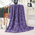 thumbnail image 2 of Purple Leopard Print Blanket,Comfortable Soft Flannel Throw Blanket,All Season,Warm Lightweight Blankets for Sofa Bed Couch Living Room Chair,50"x60", 2 of 4