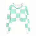 thumbnail image 5 of Spazoro Girls Swearshirts, Hooded Long Sleeve Plaid Fall Winter Casual Pullover Tops for Girls Green Size 5 T, 5 of 5