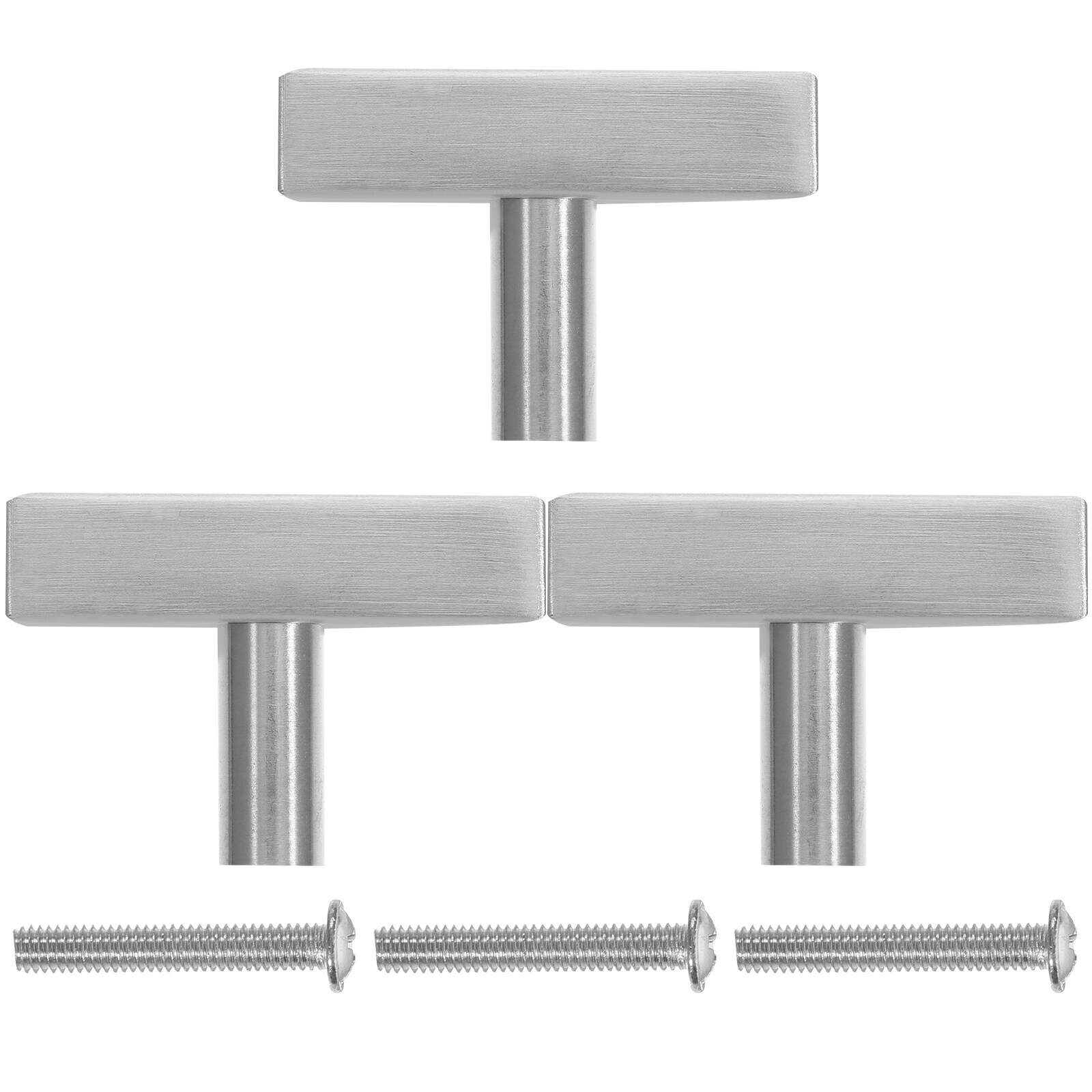 3pcs T Bar Knobs Stainless Steel Pulls Kitchen