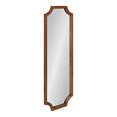 thumbnail image 2 of Kate and Laurel Hogan Framed Scallop Wall Mirror, 16x48, Rustic Brown, 2 of 15