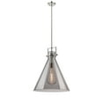 thumbnail image 5 of Innovations Lighting  Newton Cone - 1 Light 18" Stem Hung Pendant Brushed Brass/Plated Smoke, 5 of 5