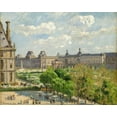 thumbnail image 2 of Pissarro, Camille 24x20 Gold Ornate Wood Framed with Double Matting Museum Art Print Titled - Place du Carrousel, Paris, 2 of 4