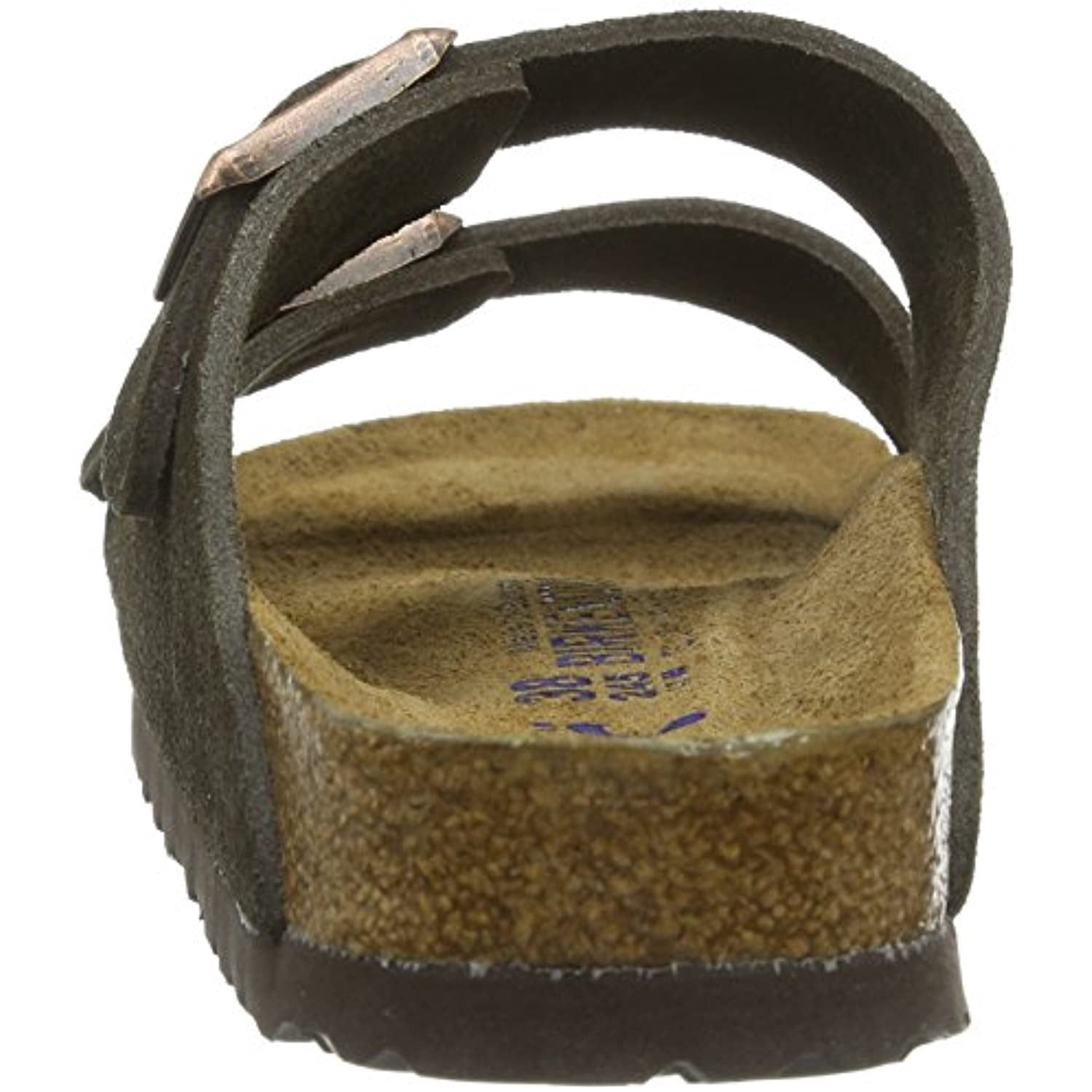 Birkenstock Women's Arizona SFB Suede Leather Narrow Fit Sandal Mocca-Mocca-4.5