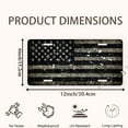 thumbnail image 2 of Monochrome American Flag Front License Plate, Metal License Plate, Funny Standard Plates Personalized Novelty Decorative For Men/Women/Boys/Girls Car 6×12 Inch, 2 of 7