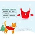 thumbnail image 4 of ZHAOCHENG Juego de 2 capas navideñas para mascotas Gorro de Papá Noel ajustable Disfraz navideño para cachorros y gatos pequeños y medianos, 4 of 5