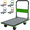 Green, variant on ARTMAN Heavy Duty Foldable Push Cart Dolly | 330lb/660 lb. Capacity | Upgraded Collapsible Hand Truck Folding Platform with Swivel Wheels | Flat Bed Moving Wagon | Space Saving Push Handle