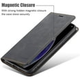 thumbnail image 2 of Premium PU Leather Flip Folio Case for iPhone XR, Protective Case with Kickstand Card Slot Holder Hidden Magnetic Closure Shockproof Wallet Cover for iPhone XR - Black, 2 of 14