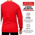 thumbnail image 3 of Access Men's Heavyweight Long Sleeve Thermal Crew Neck Top (Red, X-Large), 3 of 6