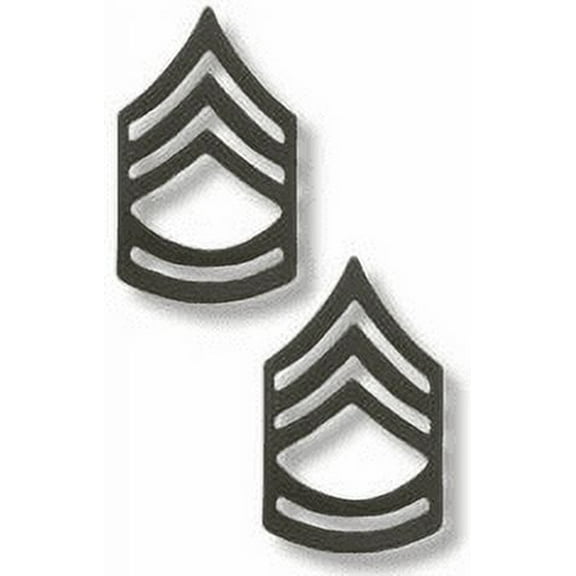 US Army Sergeant First Class Black Metal Collar Rank Insignia