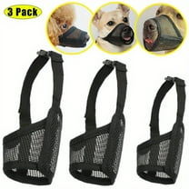 Dog Muzzle 3-Piece Set, Adjustable Mesh Muzzle for Small to Large Dogs, Breathable Anti-Biting Mask for Grooming and Vet Visits