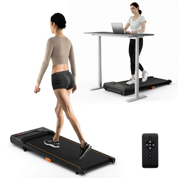 Goplus 2.5HP Under Desk Treadmill with Remote Control LED Display 12 Preset Programs