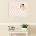 thumbnail image 3 of PinPix 30x22 Custom Cork Bulletin Board Ikat Grapefruit Poster Board Has a Fabric Style Canvas Finish, Framed in Ikat Grapefruit, by ArtToFrames (PinPix-1632), 3 of 5