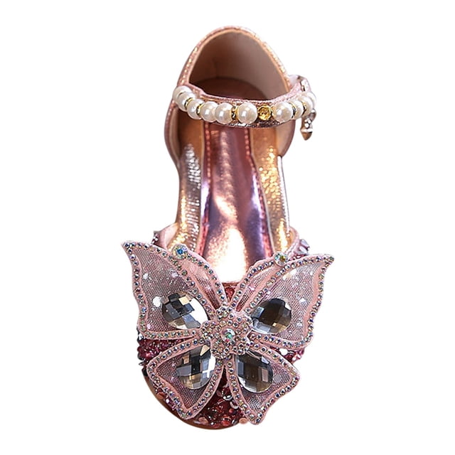 Icvfdpl Toddler Sandals Girl Spring Autumn Girls' Little Medium Big Girls' Princess Single Shoe Performance Shoes Girls' Leather Shoe Dance Daily Breathable Outwear