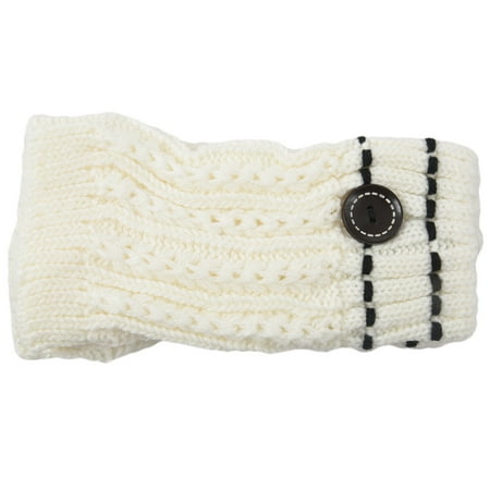 

Women Girls Knitted Leg Warmers Crochet Socks Cover Cuffs Toppers white