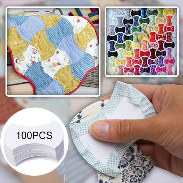 Vaidha 100Pcs Core English Paper Quilting Templates Patchwork Sewing DIY