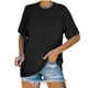 thumbnail image 1 of Blusa de manga corta de verano con cuello redondo para mujer a la moda, blusas informales sólidas Fridja bn7432, 1 of 9