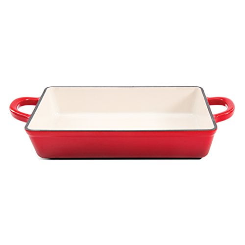 Crock Pot 112006.01 Artisan 13 Inch Enameled Cast Iron Lasagna Pan, Scarlet Red