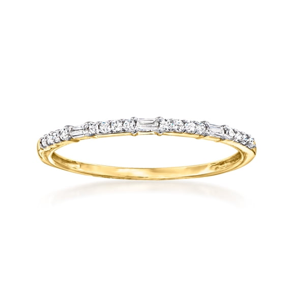Pure Collection by Ross-Simons 0.10 ct. t.w. Diamond Ring in 14kt Yellow Gold, Women's, Adult
