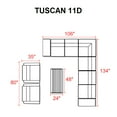 thumbnail image 3 of Tuscan 11 Piece Outdoor Wicker Patio Furniture Set 11d, 3 of 7
