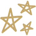 thumbnail image 3 of Heidi Swapp Oh What Fun Wall Words Decor-Gold Glitter Stars 3/Pkg, 3 of 4