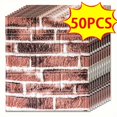 thumbnail image 1 of 20/30/40//50pcs 3D Wall Tile Sticker, Foam Brick Self-Adhesive Anti-Collision Sticker,, 1 of 5